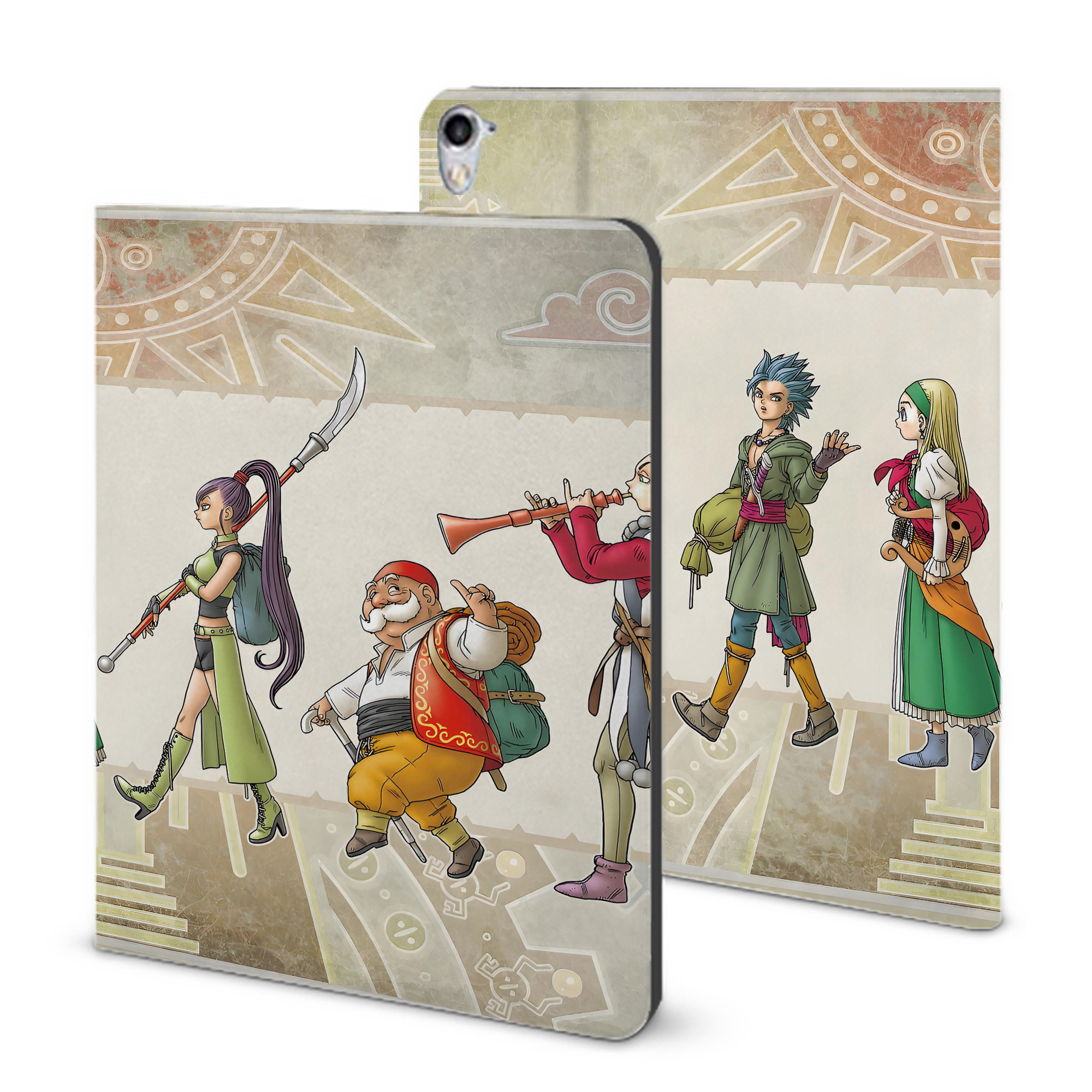 （画像用） ドラゴンクエスト Doragon Kuesuto Dragon Quest IPad ケース ブック型 PUレザー TPU 耐衝撃 軽量 薄型 ペン収納なし 全面保護 IPad 各モデル対応